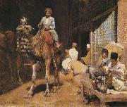 Edwin Lord Weeks A Market in Isphahan oil painting reproduction